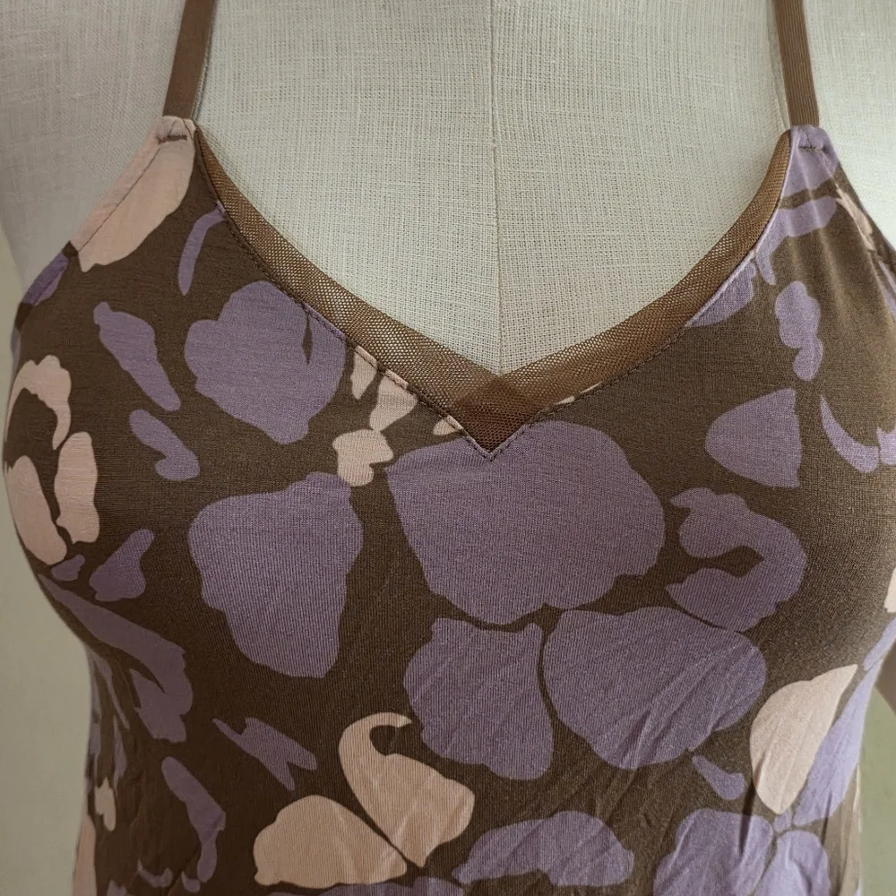 Stars Above Ultra Soft Spaghetti Strap Abstract Floral Sleep Tank Top Pajama